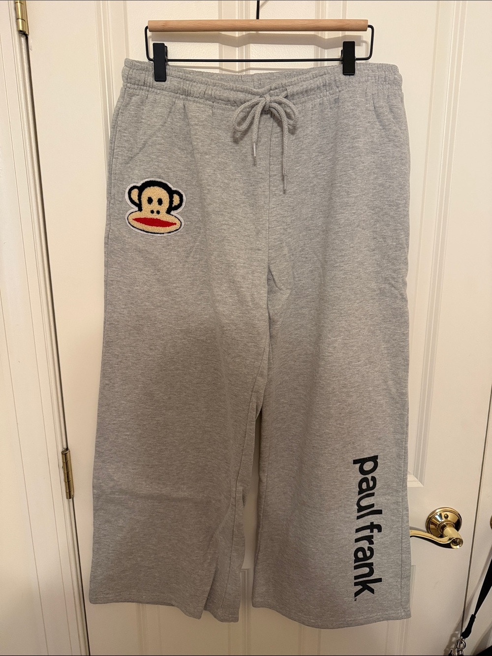 Paul Frank Light Gray Sweatpants with Monkey Patch
